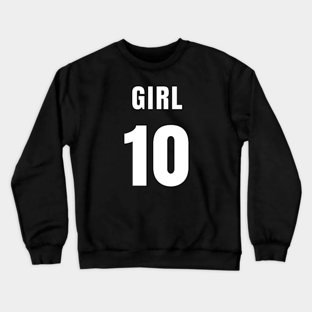 GIRL NUMBER 10 FRONT-PRINT Crewneck Sweatshirt by mn9